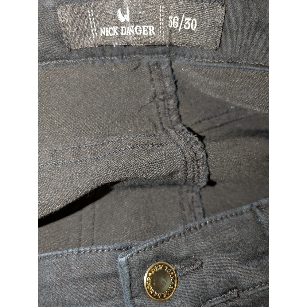 Nick Danger Pants Mens 36x30 Black Cargo Relaxed Fit Utility - Picture 13 of 16